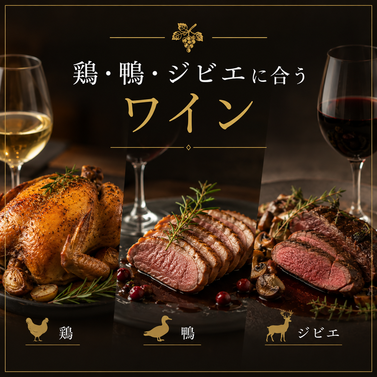 鶏・鴨・ジビエに合わせて